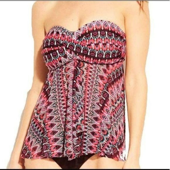 Kona‎ Sol Tribal Aztec Small Strapless Tankini Swimsuit wear Bathing suit - Picture 1 of 10